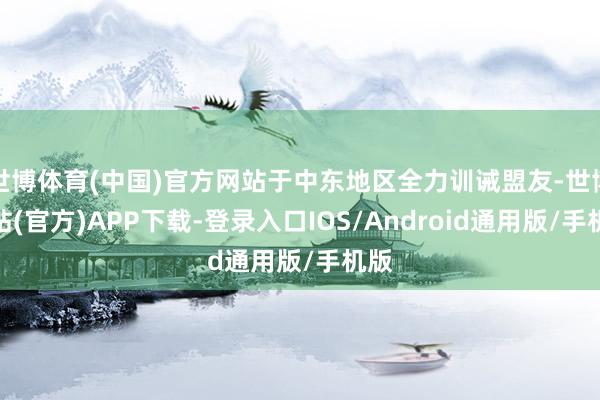 世博体育(中国)官方网站于中东地区全力训诫盟友-世博网站(官方)APP下载-登录入口IOS/Android通用版/手机版