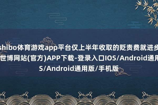 shibo体育游戏app平台仅上半年收取的贬责费就进步3300万元-世博网站(官方)APP下载-登录入口IOS/Android通用版/手机版