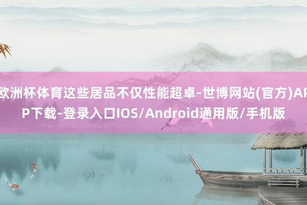 欧洲杯体育这些居品不仅性能超卓-世博网站(官方)APP下载-登录入口IOS/Android通用版/手机版