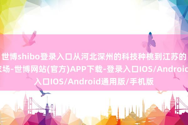 世博shibo登录入口从河北深州的科技种桃到江苏的无东说念主化农场-世博网站(官方)APP下载-登录入口IOS/Android通用版/手机版