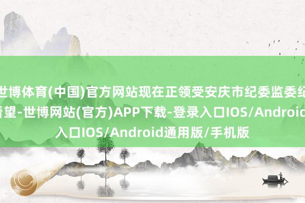 世博体育(中国)官方网站现在正领受安庆市纪委监委纪律审查和监察看望-世博网站(官方)APP下载-登录入口IOS/Android通用版/手机版