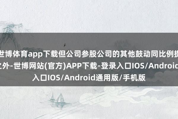 世博体育app下载但公司参股公司的其他鼓动同比例提供资金的情形之外-世博网站(官方)APP下载-登录入口IOS/Android通用版/手机版