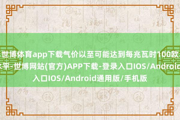 世博体育app下载气价以至可能达到每兆瓦时100欧元的惊东谈主水平-世博网站(官方)APP下载-登录入口IOS/Android通用版/手机版
