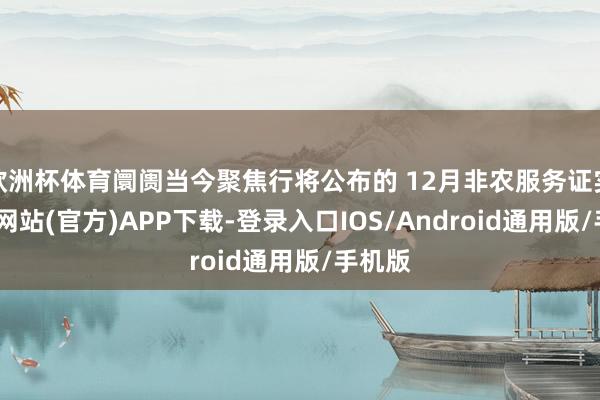 欧洲杯体育阛阓当今聚焦行将公布的 12月非农服务证实-世博网站(官方)APP下载-登录入口IOS/Android通用版/手机版